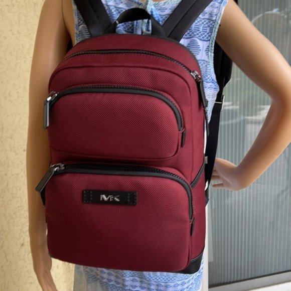 Michael Kors Kent Sport Utility Backpack Merlot - Picture 14 of 16